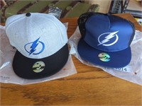 (2) Tampa Bay Lightning baseball caps (new)