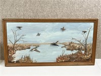 1974 Singed - 3-D Wall Art - Hunting - Duck - Pond
