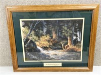 Framed Deer Painting