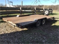 Flatbed trailer good tires16’ 3”x8’ base