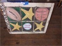 Old painted sports window