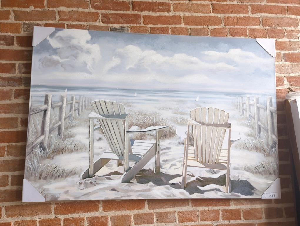 Large Beach chair wall painting