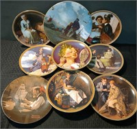 Vtg Norman Rockwell Collector Plates - 9-pc Lot
