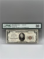 1929 PMG VF30 Muscatine, Iowa $20 Note