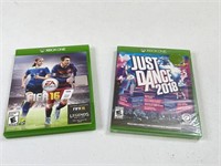 XBOX - FIFA Soccer 16 - Just Dance 2018 Games