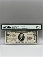 1929 PMG VF325 Waverly, Iowa $20 Note