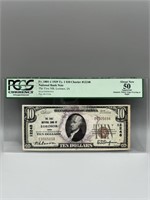 1929 PCGS About New 50 Lorimor, Iowa $10 Note