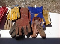 Welding gloves, leather gloves, leather plier