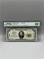 1929 PMG EF40 Creston, Iowa $20 Note