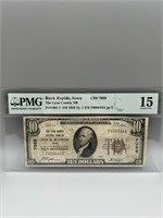 1929 PCGS Choice F15 Rock Rapids, Iowa $10 Note