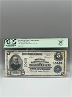 1902 PCGS Choice VF30 Mason City, Iowa $5 Note