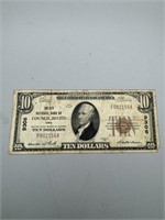 1929 Council Bluffs, Iowa $10 Note