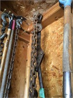 Approximately 20 ft chain with 2 hooks
