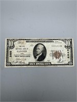 1929  Clinton, Iowa $10 Note