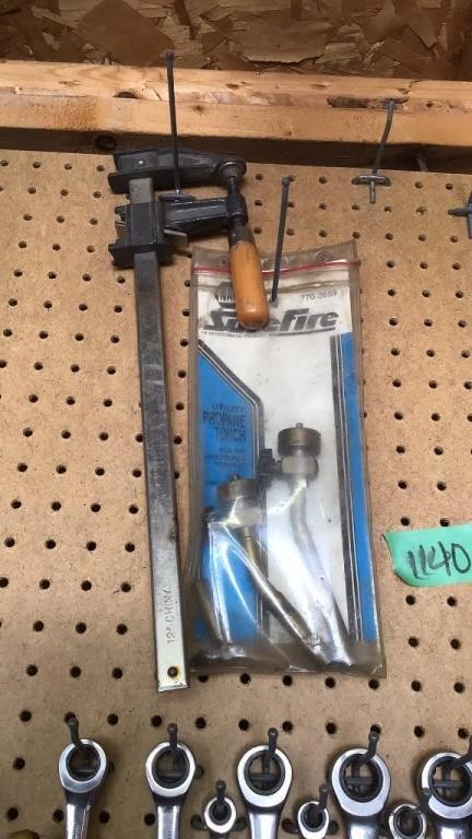 Propane torch, clamp, chipping hammer, electric