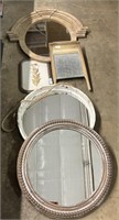 3 Large Mirrors & Antique Washboard. Largest