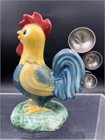 Ceramic Retro Rooster Measuring Spoon Holder