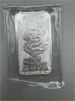 5 Troy Once .999 Fine Silver Bar