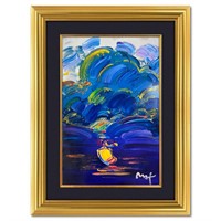 Peter Max, "Summer Storm" Framed One-of-a-Kind Acr