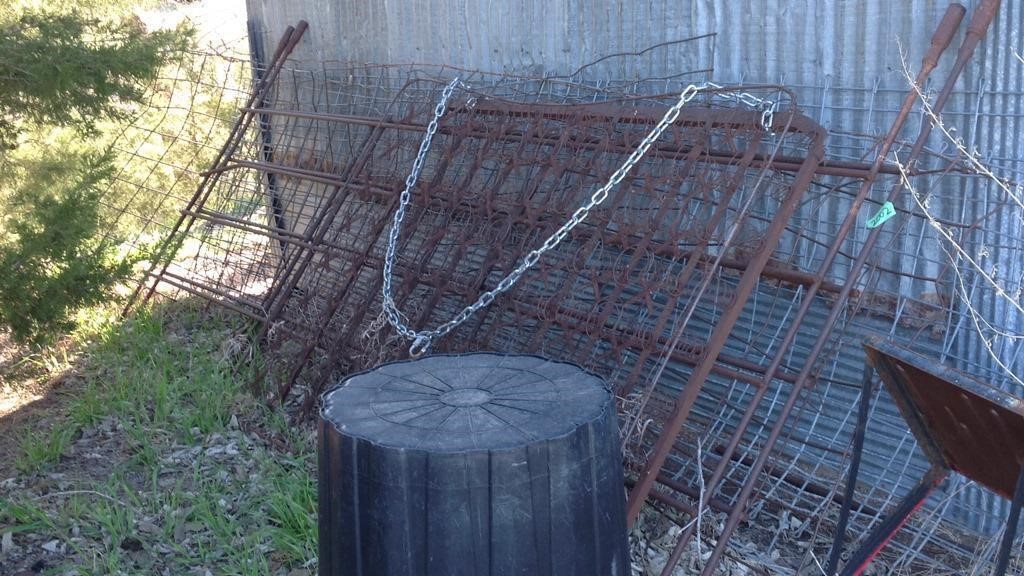 Fence panels & metal box spring