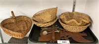 Intricate Grass Woven Baskets, Spoon Display.