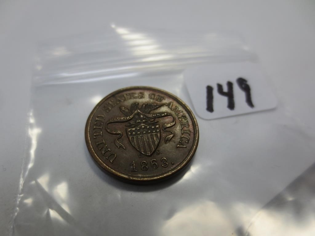1863 Cival War token w/Eagle on shield