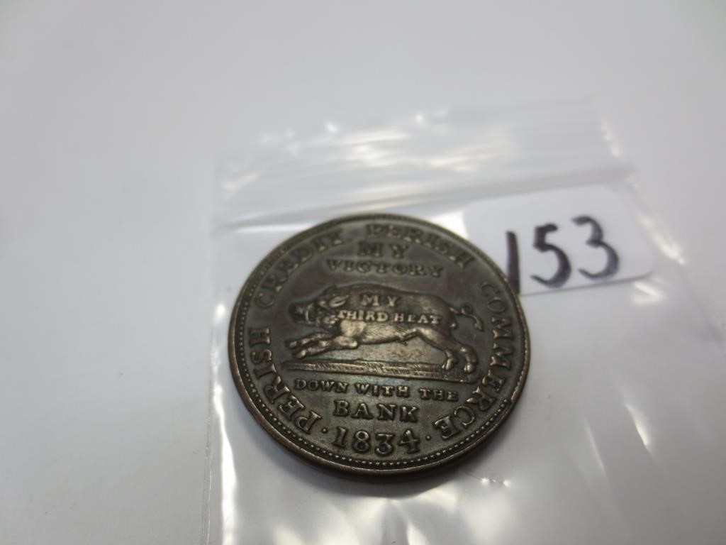 1834 Hard Times token, Bank Perish Credit