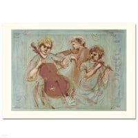 Trio Limited Edition Lithograph by Edna Hibel (191