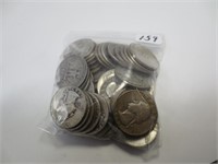 51 different Washington silver quarters