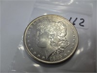 1885 Morgan silver dollar, MS-63, nice