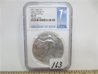 2021 Type 2 American Silver Eagle MS-70