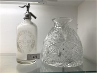 Advertising Lebanon Bottle Works, Glass Decanter.