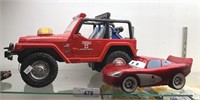 Tonka Toy Rescue Jeep, Lightning McQueen Toy Car.