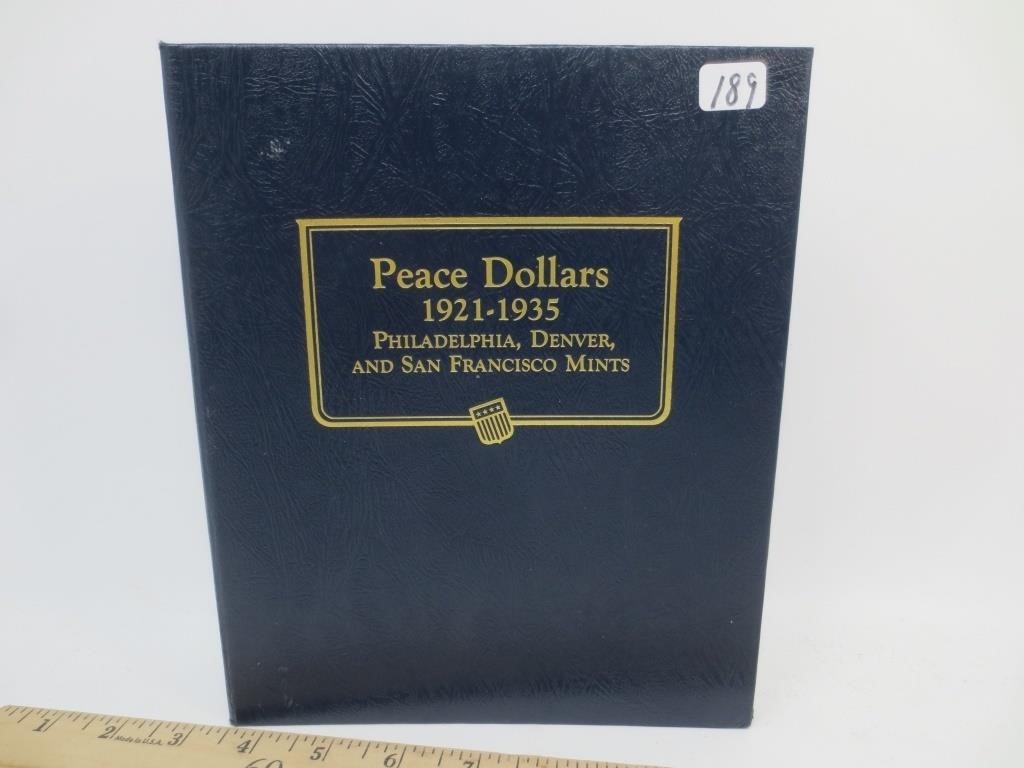 Empty Whitman Peace silver dollar coin book