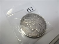 1923 Peace silver dollar, AU-50