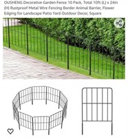 MSRP $30 10 Pack Garden Fence