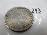 1879-O Morgan silver dollar, very fine