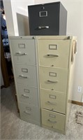 3 filing cabinets 15x52x25