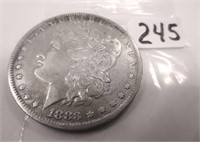 1883-O Morgan silver dollar, very fine