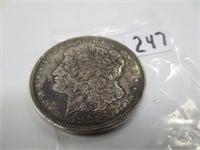 1921-D Morgan silver dollar, very fine