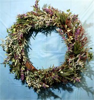 18" Spring Wreath with Lavendar Flowers