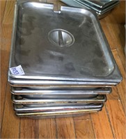 5 Stainless Steel Half Pans & Lid SEE DESCRIP