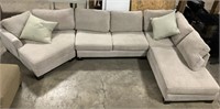Super Clean Beige Sectional Sofa.