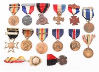 WWI ERA US STATE SERVICE & FRATERNAL MEDALS