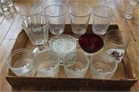 Flat of Glass Ware