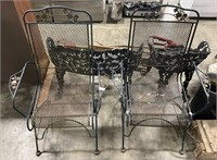 Metal Wire Patio Chairs.