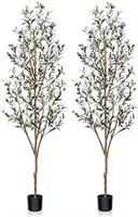 Kazeila Artificial Olive Tree 6FT Tall Faux Silk