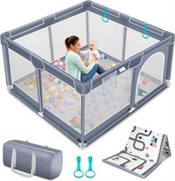 Suposeu Baby Playpen, Play Pen with Mat for