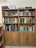 2 particleboard bookshelves - 30x72x12