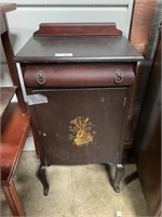 Vintage Cherry Vinyl Record Cabinet.